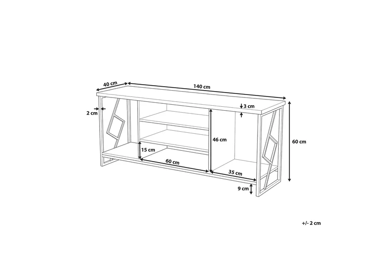 Forres TV-bænk 40 x 140 cm - Træ/natur - Møbler - TV borde & mediemøbler - TV-borde