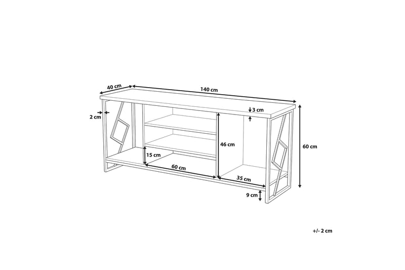 Forres TV-bænk 40 x 140 cm - Træ/natur - TV-borde