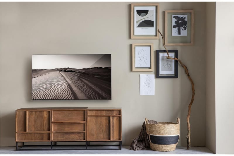 Forrestina TV-Bord 140 cm - Mangotræ/Beige - Møbler - TV borde & mediemøbler - TV-borde