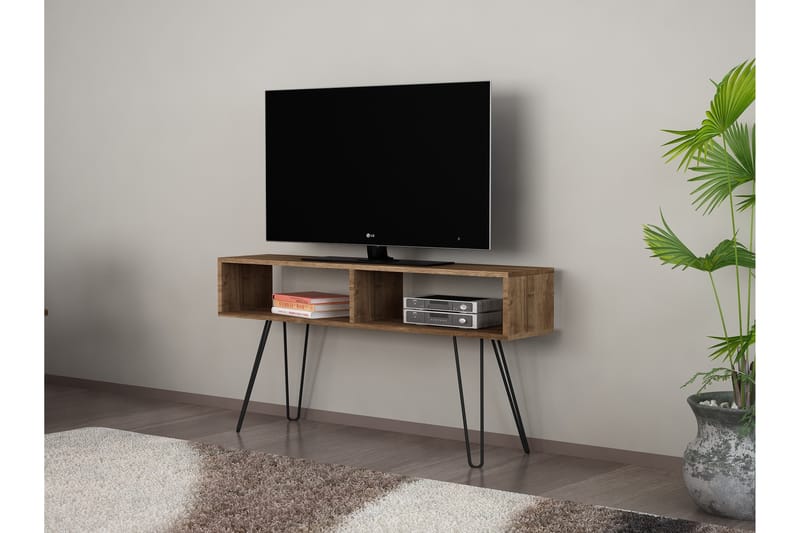 Furny Home TV-bænk 120 cm - Valnød - TV-borde