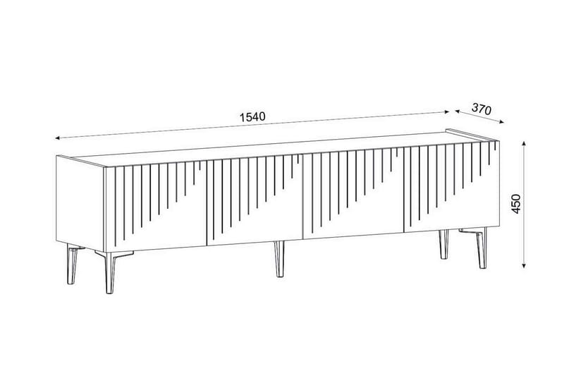 Garrelsweer TV-Bord 154 cm - Møbler - TV borde & mediemøbler - TV-borde