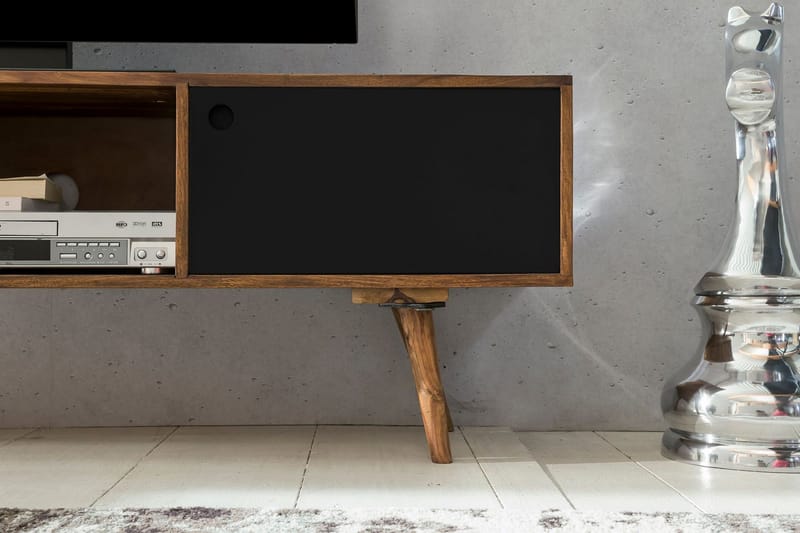 Gateau Gulvstående TV-bænk 140 cm med Opbevaring i Lyst Træ - Brun - Møbler - TV borde & mediemøbler - TV-borde