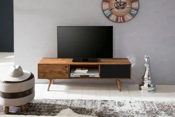 Gateau Gulvstående TV-bænk 140 cm med Opbevaring i Lyst Træ - Brun - Møbler - TV borde & mediemøbler - TV-borde