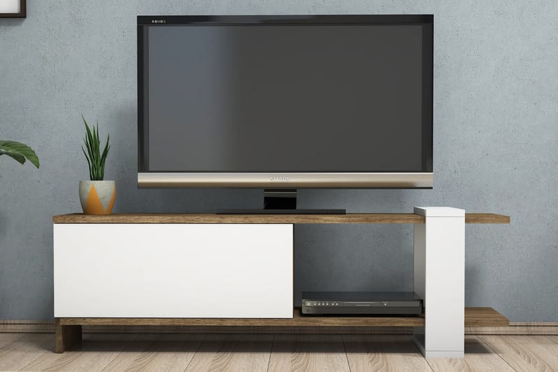 Gersby TV-Bord 120 cm - Brun/hvid - TV-borde