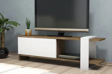 Gersby TV-Bord 120 cm - Brun/hvid - Møbler - TV borde & mediemøbler - TV-borde