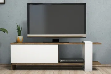 Gersby TV-Bord 120 cm - Brun/hvid - Møbler - TV borde & mediemøbler - TV-borde