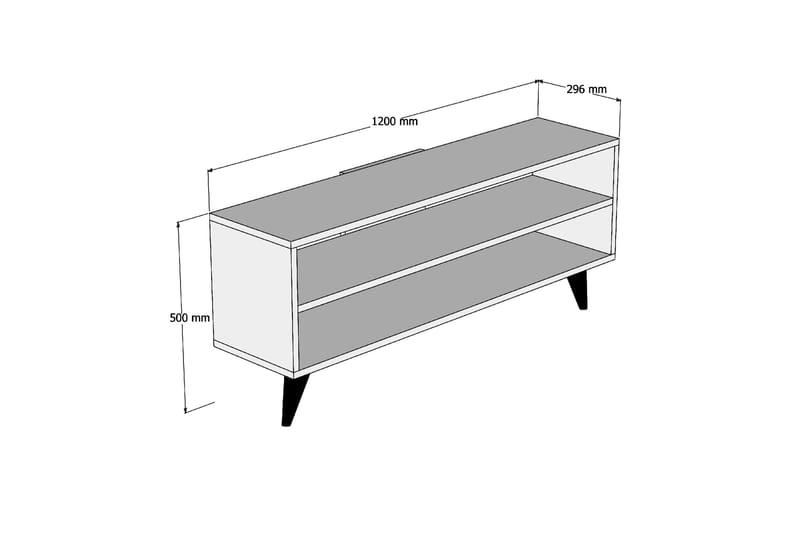 Gersby TV-Bord 120 cm - Hvid - Møbler - TV borde & mediemøbler - TV-borde