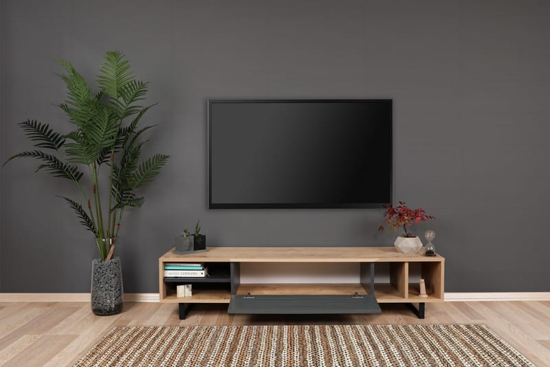 Gersby TV-Bord 160 cm - Blå/grå - Møbler - TV borde & mediemøbler - TV-borde