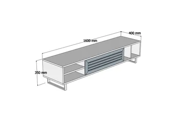 Gersby TV-Bord 160 cm - Blå/grå - Møbler - TV borde & mediemøbler - TV-borde