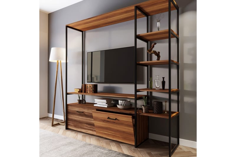 Gilzes TV-Bord 180 cm - Valnød - Møbler - TV borde & mediemøbler - TV-borde