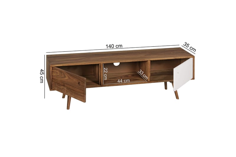 Grasham TV-Bord 140 cm - Træ/natur - Møbler - TV borde & mediemøbler - TV-borde