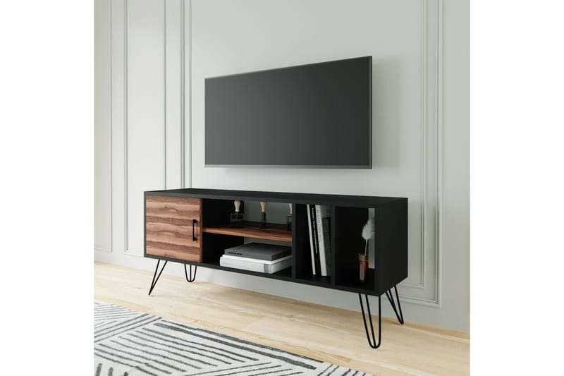 Grootland TV-bord 150 cm - Sort/Brun - TV-borde