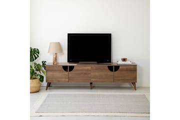 Grotte Tv-bord 180 cm med Opbevaring i Valnød - Brun - Møbler - TV borde & mediemøbler - TV-borde