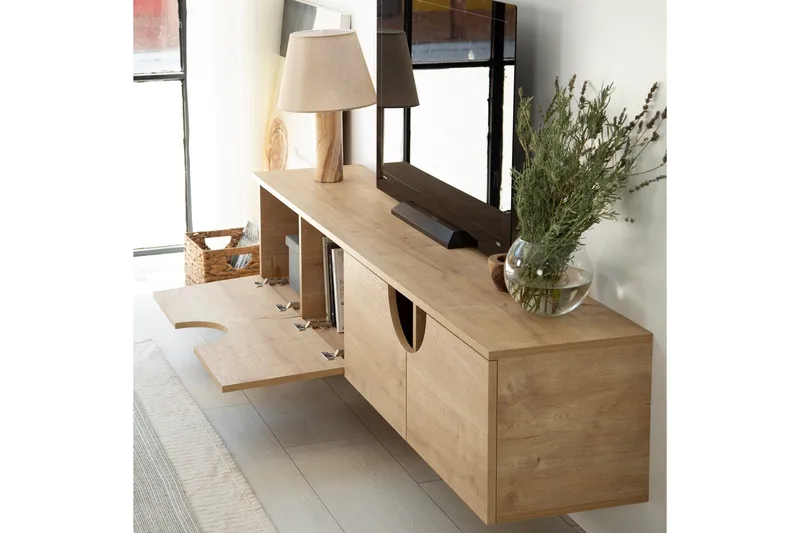 Grotte TV-Bord 180 cm - Oak - Møbler - TV borde & mediemøbler - TV-borde