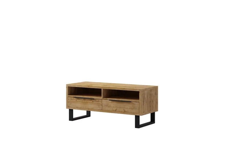 Halle WM Gulvstående Tv-bord 124 cm med Opbevaring i Eg, Brun