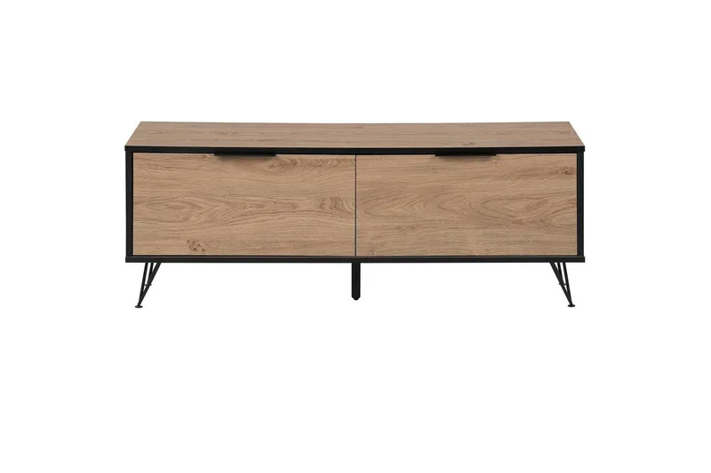 TV-bord Halston Lyst træ, sort - Lyst træ, sort - Møbler - TV borde & mediemøbler - TV-borde