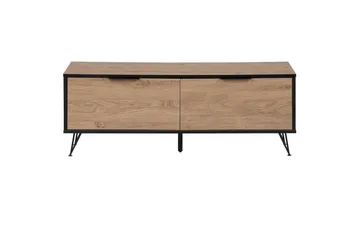 TV-bord Halston Lyst træ, sort - Lyst træ, sort - Møbler - TV borde & mediemøbler - TV-borde