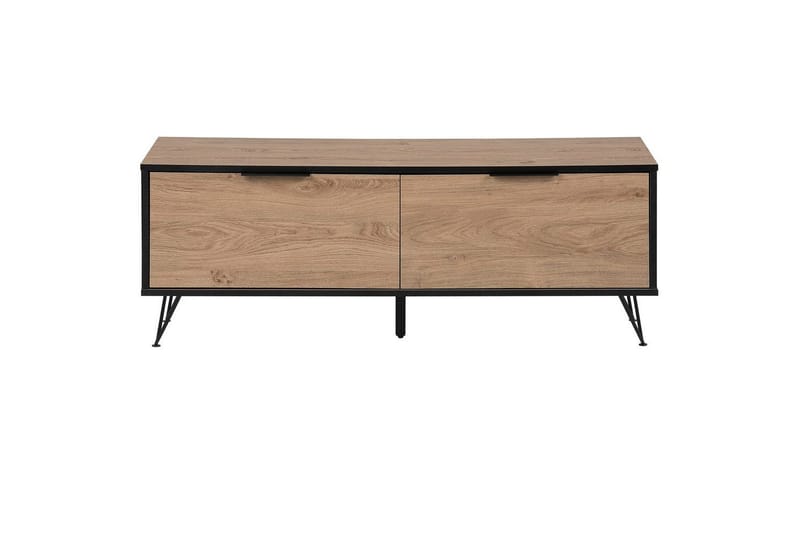 TV-bord Halston Lyst træ, sort - Lyst træ, sort - Møbler - TV borde & mediemøbler - TV-borde