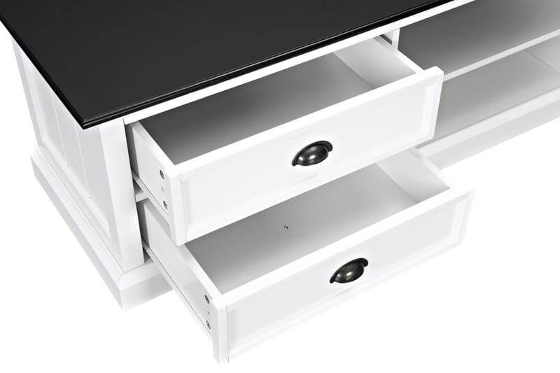 Hampton TV-Bord 120 cm - Mahogni Hvid/Sort - Møbler - TV borde & mediemøbler - TV-borde