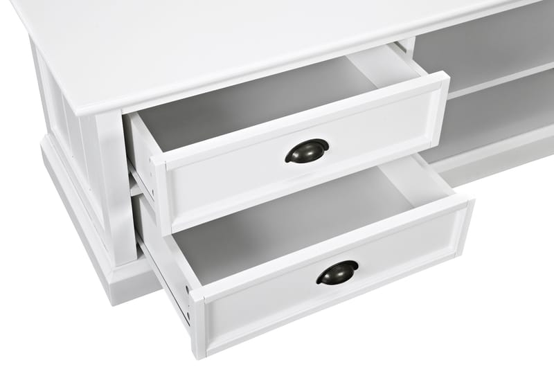 Hampton TV-Bord 120 cm Reol - Hvid - Møbler - TV borde & mediemøbler - TV-borde