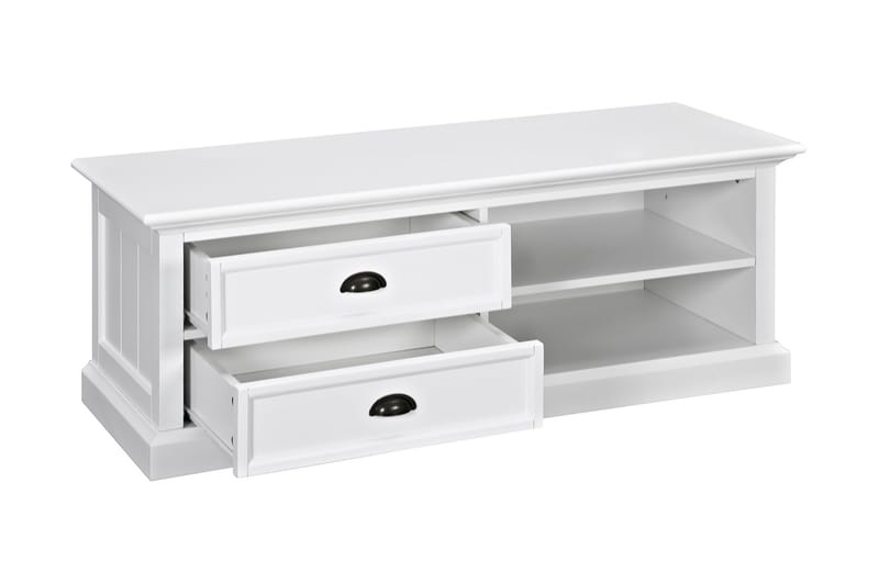 Hampton TV-Bord 120 cm Reol - Hvid - Møbler - TV borde & mediemøbler - TV-borde