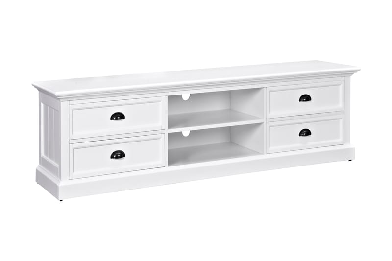 Hampton TV-Bord 180 cm Reol 4 Skuffer - Hvid - Møbler - TV borde & mediemøbler - TV-borde