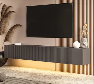 TV-bord Hanah Home Ada (180 x 28,6 x 31,4 cm) Antracit - Antracit - Møbler - TV borde & mediemøbler - TV-borde