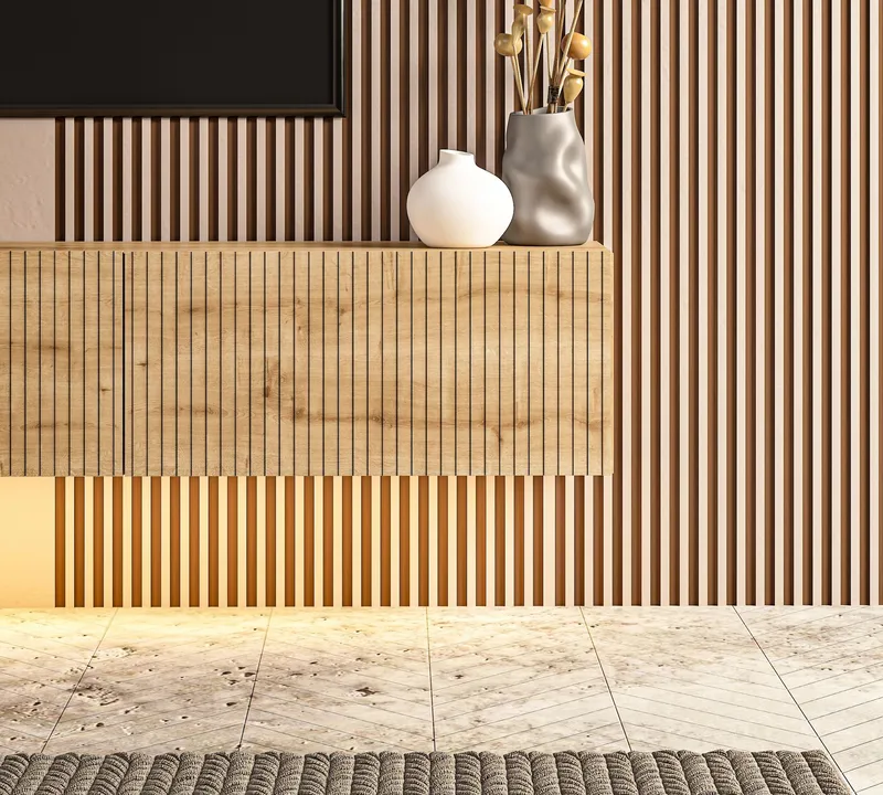 TV-bord Hanah Home Ada (180 x 28,6 x 31,4 cm) Sapphire Oak - Sapphire Oak - Møbler - TV borde & mediemøbler - TV-borde