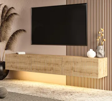 TV-bord Hanah Home Ada (180 x 28,6 x 31,4 cm) Sapphire Oak - Sapphire Oak - Møbler - TV borde & mediemøbler - TV-borde