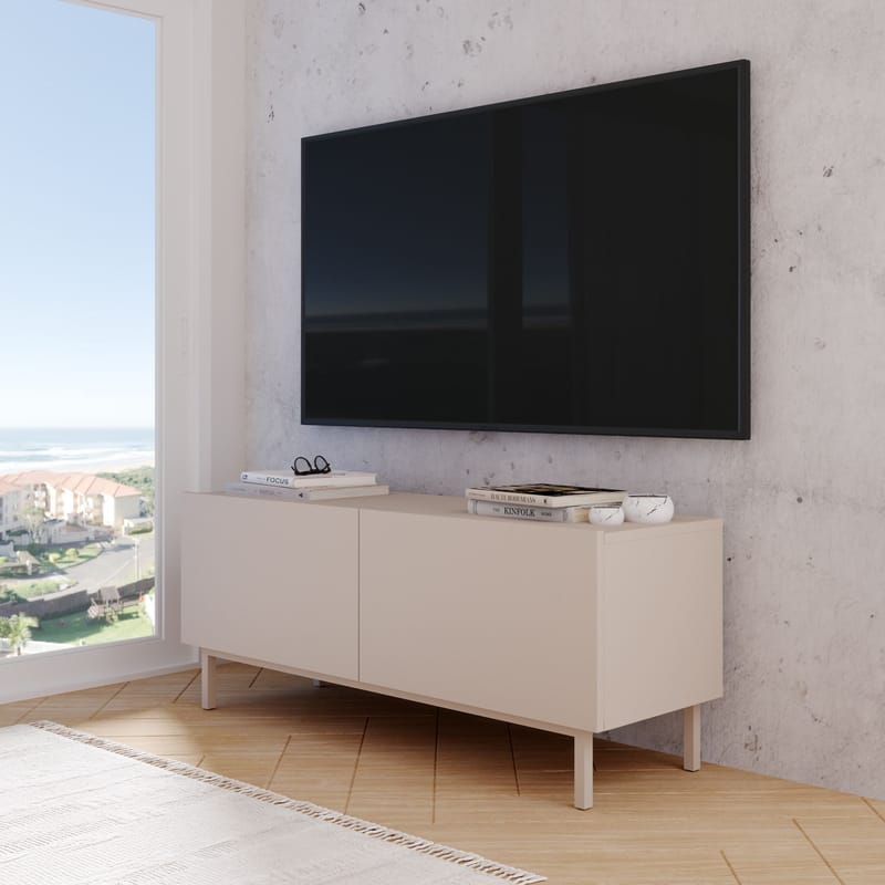 TV-bord Hanah Home Coast (120 x 47,3 x 36,8 cm) Sand - Sand - Møbler - TV borde & mediemøbler - Mediestativ & vægbeslag