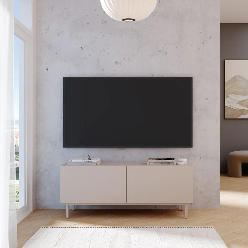 TV-bord Hanah Home Coast (120 x 47,3 x 36,8 cm) Sand - Sand - Møbler - TV borde & mediemøbler - Mediestativ & vægbeslag