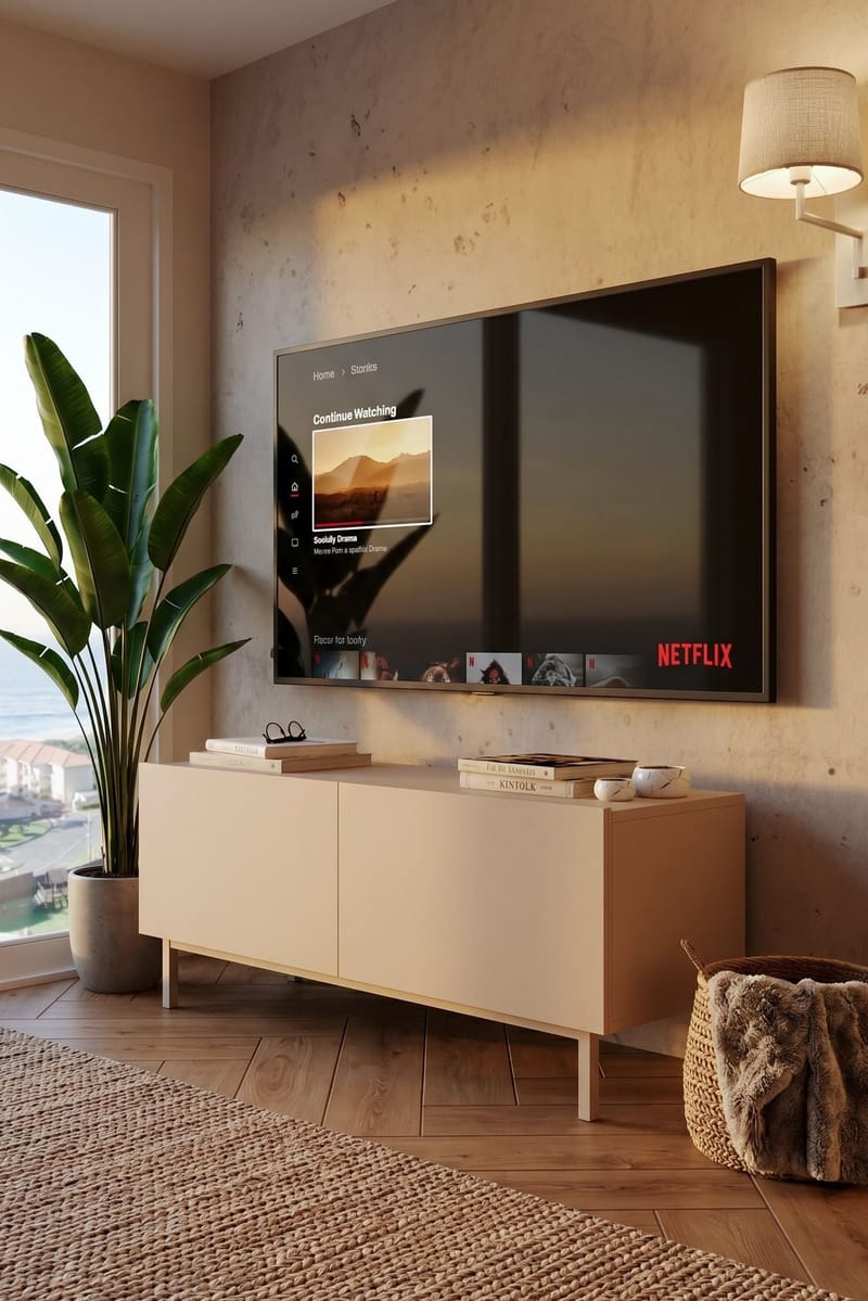TV-bord Hanah Home Coast (120 x 47,3 x 36,8 cm) Sand - Sand - Møbler - TV borde & mediemøbler - Mediestativ & vægbeslag