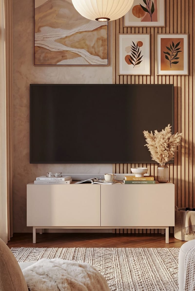 TV-bord Hanah Home Coast (120 x 47,3 x 36,8 cm) Sand - Sand - Møbler - TV borde & mediemøbler - Mediestativ & vægbeslag