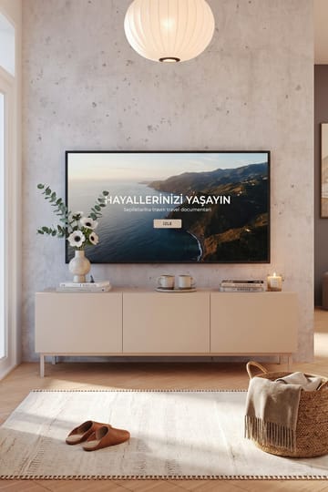 TV-bord Hanah Home Coast (150 x 47,3 x 36,8 cm) Sand - Sand - Møbler - TV borde & mediemøbler - TV-borde