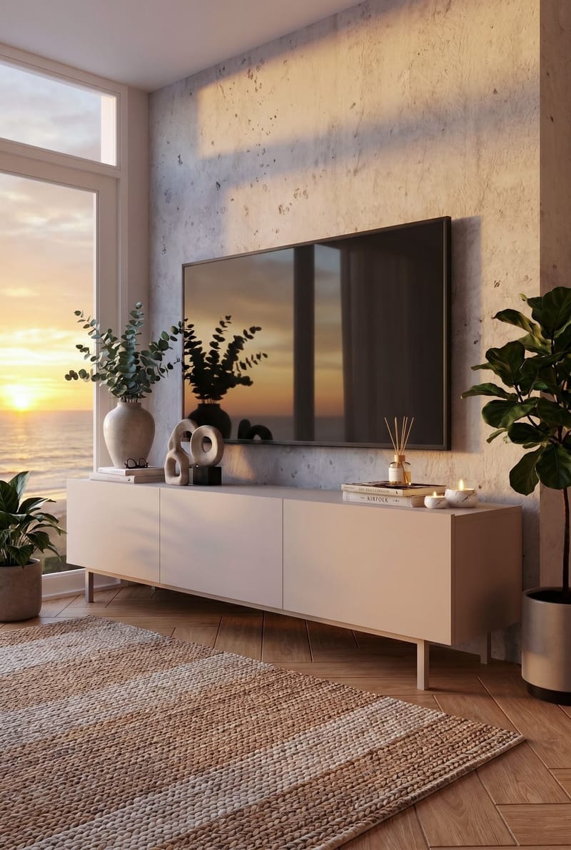 TV-bord Hanah Home Coast (180 x 47,3 x 36,8 cm) Sand - Sand - Møbler - TV borde & mediemøbler - TV-borde