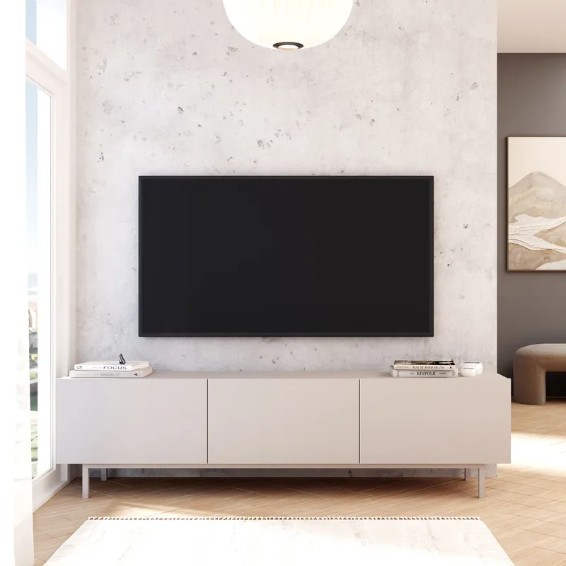 TV-bord Hanah Home Coast (180 x 47,3 x 36,8 cm) Sand - Sand - Møbler - TV borde & mediemøbler - TV-borde
