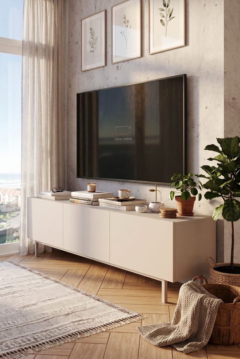 TV-bord Hanah Home Coast (180 x 47,3 x 36,8 cm) Sand - Sand - Møbler - TV borde & mediemøbler - TV-borde