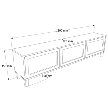 TV-bord Hanah Home Dune (180 x 45,6 x 32 cm) Eg - Eg - Møbler - TV borde & mediemøbler - TV-borde