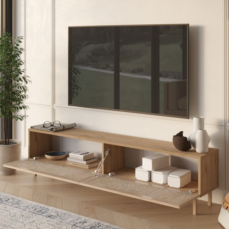 TV-bord Hanah Home Future V2 (180 x 43,3 x 31,6 cm) Eg - Eg - Møbler - TV borde & mediemøbler - TV-borde