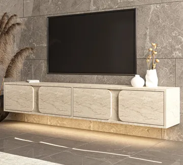 TV-bord Hanah Home Helen (180 x 30 x 30 cm) Travertin - Travertin - Møbler - TV borde & mediemøbler - TV-borde