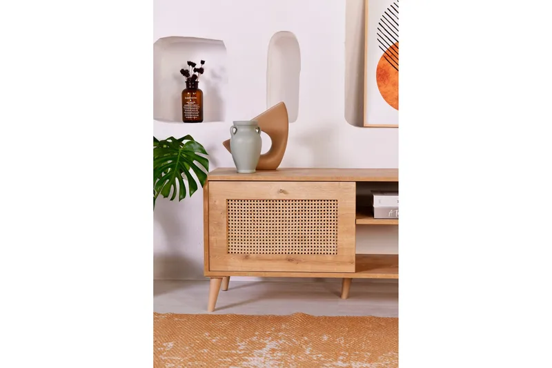 Hazeran TV-Bord 180 cm - Oak - Møbler - TV borde & mediemøbler - TV-borde