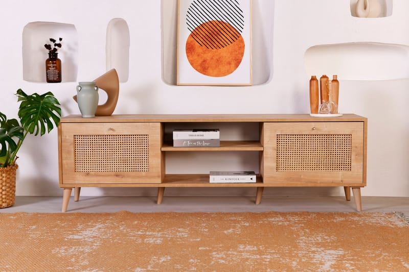 Hazeran TV-Bord 180 cm - Oak - Møbler - TV borde & mediemøbler - TV-borde