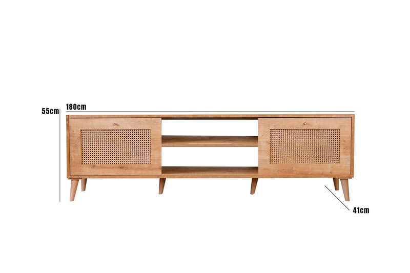 Hazeran TV-Bord 180 cm - Oak - Møbler - TV borde & mediemøbler - TV-borde