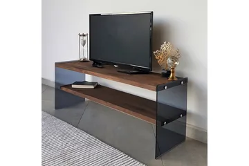 Heglar Gulvstående TV-bænk 120 cm med Opbevaring i Valnød - Brun - Møbler - TV borde & mediemøbler - TV-borde