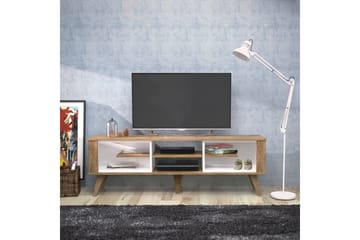 Hejde Gulvstående TV-bænk 160 cm med Opbevaring i Mørkt Træ - Valnøddebrun - Møbler - TV borde & mediemøbler - TV-borde