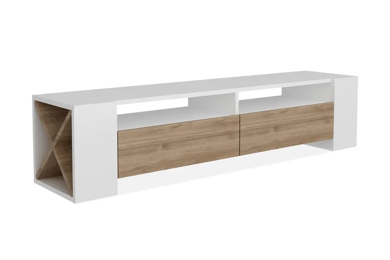 Hejde TV-Bord 155 cm, Brun/hvid