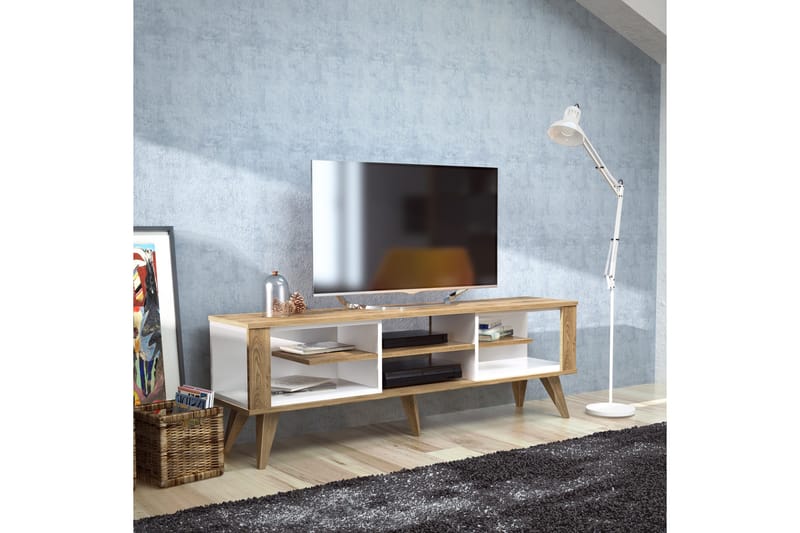 Hejde TV-Bord 160 cm - Brun/hvid - Møbler - TV borde & mediemøbler - TV-borde