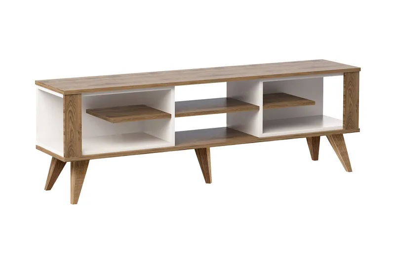 Hejde TV-Bord 160 cm, Brun/hvid