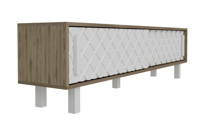 Hejde TV-Bord 180 cm - Brun/hvid - Møbler - TV borde & mediemøbler - TV-borde