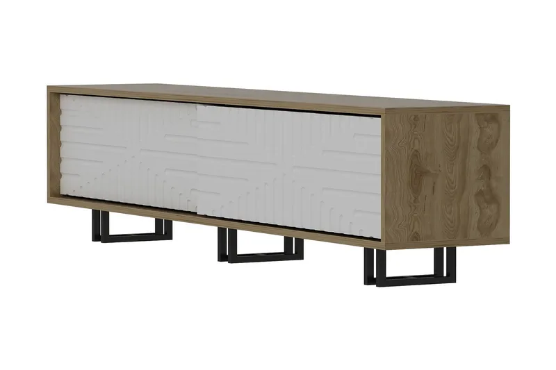 Hejde TV-Bord 180 cm - Brun/hvid - Møbler - TV borde & mediemøbler - TV-borde